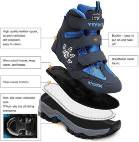 img 2 attached to 👟 Водонепроницаемые и нескользящие мальчики обувь для кроссовок, походов, скалолазания и ботинок.
