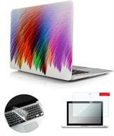 🖥️ se7enline macbook pro 13 inch case 2009-2012 - plastic hard shell case for 13-inch macbook pro model a1278 with cd-rom, including keyboard cover, screen protector - colorful feather logo