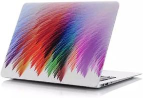 img 1 attached to 🖥️ Se7enline MacBook Pro 13 inch Case 2009-2012 - Plastic Hard Shell Case for 13-inch MacBook Pro Model A1278 with CD-ROM, including Keyboard Cover, Screen Protector - Colorful Feather