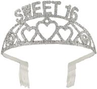 👑 sparkling sweet 16 glitter tiara by forum novelties logo