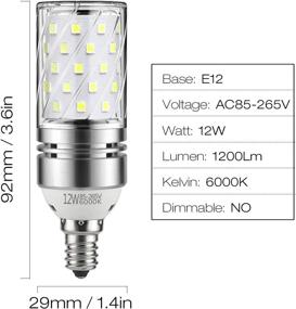 img 3 attached to YIZON Incandescent Equivalent Non Dimmable Candelabra for Industrial Electrical Lighting Components