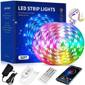 img 4 attached to 🔮 82ft Beaeet Smart LED Strip Lights with Bluetooth App and Remote Control - 5050 RGB Color Changing Lights for Bedroom, Music Sync & Party Room Decoration