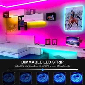 img 2 attached to 🔮 82ft Beaeet Smart LED Strip Lights with Bluetooth App and Remote Control - 5050 RGB Color Changing Lights for Bedroom, Music Sync & Party Room Decoration