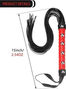 img 3 attached to Premium PU Leather Riding Whip: Black and Red Whip and Crop for Horse Riding and Cosplay