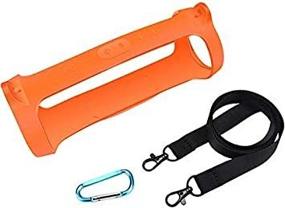 img 1 attached to Protect Your JBL Charge 4 with Oriolus 📱 Silicone Case - Orange with Shoulder Strap and Carabiner
