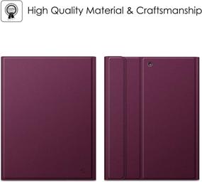 img 3 attached to 💜 Fintie Keyboard Case for 9.7" iPad 6th/5th Gen, iPad Air 2/Air - Purple, with Pencil Holder, Wireless Keyboard