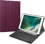 💜 fintie keyboard case for 9.7" ipad 6th/5th gen, ipad air 2/air - purple, with pencil holder, wireless keyboard логотип