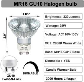 img 2 attached to Enhance Your Ambiance with Vinaco's Dimmable Halogen Candle Replacements