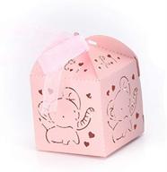 🐘 50 pack pink elephant girl baby shower decoration laser cut paper party favor box wedding girl birthday gifts wrapping candy buffet table centerpieces logo