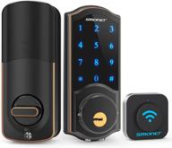 smonet wifi door lock: remote control smart deadbolt for home front door - bluetooth touchscreen, alexa compatible logo