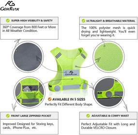 img 1 attached to 🏃 Running Gear Reflective Vest - Lightweight High Visibility Safety Vests with Arm Bands