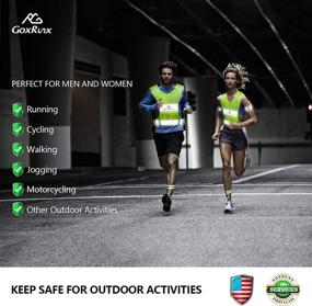 img 2 attached to 🏃 Running Gear Reflective Vest - Lightweight High Visibility Safety Vests with Arm Bands