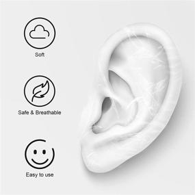 img 3 attached to Baby Waterproof Ear Stickers - 30 Pack, Ideal Newborn Ear Protection for Swimming, Showering, Surfing, Snorkeling, and water Sports - Kids Size with Waterproof Ear Protectors