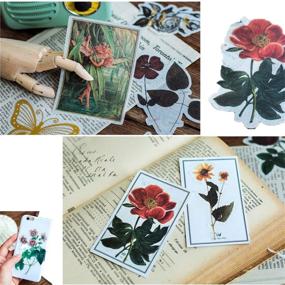 img 2 attached to 🌿 180Pcs Vintage Plants Stickers - DIY Fashion Scrapbook Decorative Flowers Plants Set for Laptop, Envelope, Window - Lcoor