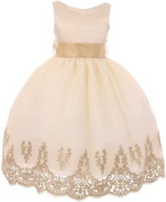 img 2 attached to Dressy Sleeveless Flower Girls' Clothing - Embroidered Holiday Dresses