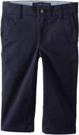 tommy hilfiger golden khaki boys' pants - academy collection logo