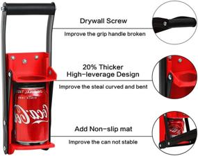 img 1 attached to 🍾 16 oz. Heavy-Duty Metal Can Crusher & Bottle Opener: Wall-Mounted Smasher for Recycling Aluminum Seltzer, Soda, Beer Cans and Bottles