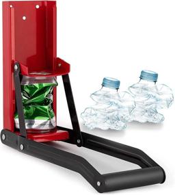 img 4 attached to 🍾 16 oz. Heavy-Duty Metal Can Crusher & Bottle Opener: Wall-Mounted Smasher for Recycling Aluminum Seltzer, Soda, Beer Cans and Bottles