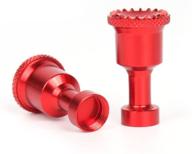 🕹️ tineer remote controller parts: cnc aluminum transmitter joystick thumb stick for dji mavic air drone - red (1 pair) logo