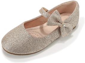 img 4 attached to 🦌 DeerBunny Ballerina Bowknots Girls' Shoes - Perfect for Toddlers and Little Girls