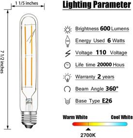 img 3 attached to Dimmable Tubular Vintage Equivalent Filament Industrial Electrical