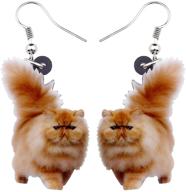 bonsny acrylic sweet cat drop dangle earrings - jewelry for women, girls, and kids - gift charms and accessories logo