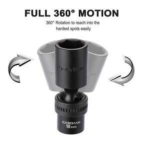 img 1 attached to 🔧 CASOMAN Standard Universal Impact 10 19mm: Versatile and Reliable Impact Socket Set