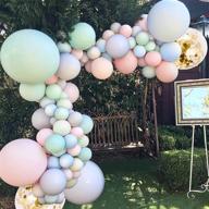 🎈 stunning pastel balloons garland arch kit: 120pcs macaron & gold confetti balloons - ideal for birthday wedding party decorations logo