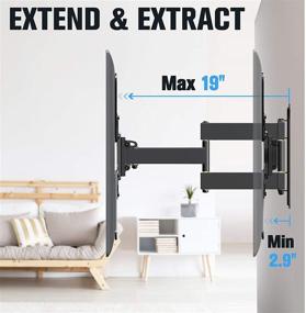 img 3 attached to Full Motion Swivel Articulating TV Wall Mount Bracket for 26-55 Inch LED, LCD, 📺 OLED, Plasma Flat Screen TV - Mounting Dream MD2393-MX (up to VESA 400x400mm and 60 lbs)