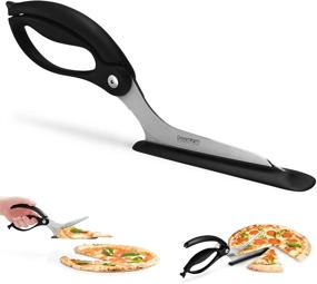 img 4 attached to Dreamfarm Scizza: Non-Stick, Stainless-Steel Pizza Cutter Scissors - Black