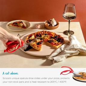 img 1 attached to Dreamfarm Scizza: Non-Stick, Stainless-Steel Pizza Cutter Scissors - Black
