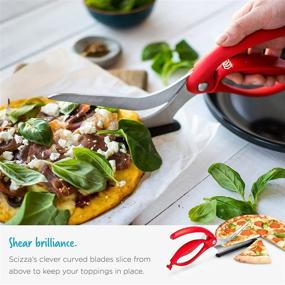 img 2 attached to Dreamfarm Scizza: Non-Stick, Stainless-Steel Pizza Cutter Scissors - Black