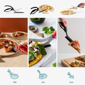img 3 attached to Dreamfarm Scizza: Non-Stick, Stainless-Steel Pizza Cutter Scissors - Black