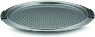 🍕 anolon advanced 13-дюймовый пицца-корзина с силиконовыми ручками - антипригарное съемное дно, серый логотип