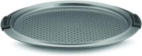 img 4 attached to 🍕 Anolon Advanced 13-дюймовый Пицца-корзина с силиконовыми ручками - Антипригарное съемное дно, Серый