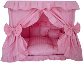 img 3 attached to 👑 Handmade Princess Pink Pet Dog Bed House with Bonus Candy Pillow