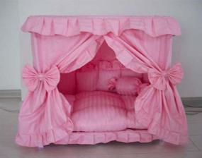 img 2 attached to 👑 Handmade Princess Pink Pet Dog Bed House with Bonus Candy Pillow