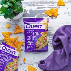 img 2 attached to 🌮 Quest Nutrition Loaded Taco Tortilla Style Protein Chips - Low Carb, Gluten Free, Baked Snack, 1.1 Ounce (Pack of 12)