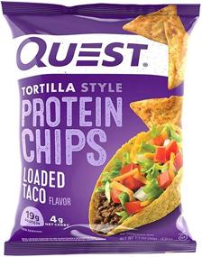 img 4 attached to 🌮 Quest Nutrition Loaded Taco Tortilla Style Protein Chips - Low Carb, Gluten Free, Baked Snack, 1.1 Ounce (Pack of 12)