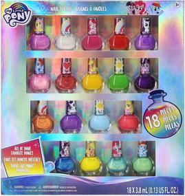 img 4 attached to 🎀 Townley Girl 18-Piece My Little Pony Nail Polish Set - Non-Toxic Water-Based, Peel-Off Formula with Glittery and Opaque Colors for Girls, Kids, Teens, and Toddlers Ages 3+. Ideal for Parties, Sleepovers, and Makeovers