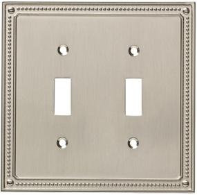 img 4 attached to 🔲 Sophisticated Satin Nickel Double Switch Wall Plate - Franklin Brass Classic Beaded Wall Plate/Cover