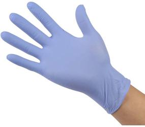 img 4 attached to Blue Nitrile Gloves, Pack of 100 (Medium Size), 4 mil, Latex-Free, Powder-Free, Textured, Disposable, Non-Sterile