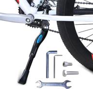 🚲 karetto bike kickstand kids: adjustable aluminium alloy center mount kickstand - fits 16 18 20 inch bikes - perfect for mountain bicycles! logo