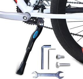 img 4 attached to 🚲 Karetto Bike Kickstand Kids: Adjustable Aluminium Alloy Center Mount Kickstand - Fits 16 18 20 inch Bikes - Perfect for Mountain Bicycles!