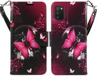 samsung leather kickstand compatible butterfly logo