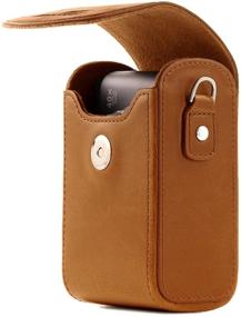 img 2 attached to MegaGear Canon PowerShot SX740 HS, SX730 HS Leather Camera Case with Strap - Light Brown