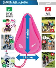 img 3 attached to 🚲 WINNINGO Gel Seat Cushion Cover for Kids Bike, Child Bicycle Seat Cover 9"x6" - Comfortable Small Saddle Pad