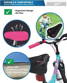 img 2 attached to 🚲 WINNINGO Gel Seat Cushion Cover for Kids Bike, Child Bicycle Seat Cover 9"x6" - Comfortable Small Saddle Pad