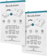 🛍️ maximize storage space with brookstone bkh1411 - 2pc extra large vacuum bag set/clear логотип