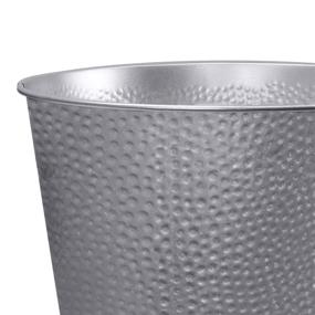 img 1 attached to 🗑️ 6 Liter Stainless Steel Trash Can for Bedroom and Bathroom - Blue Donuts